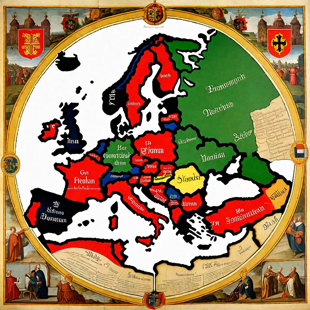 Map of the Holy Roman Empire in the 17th century