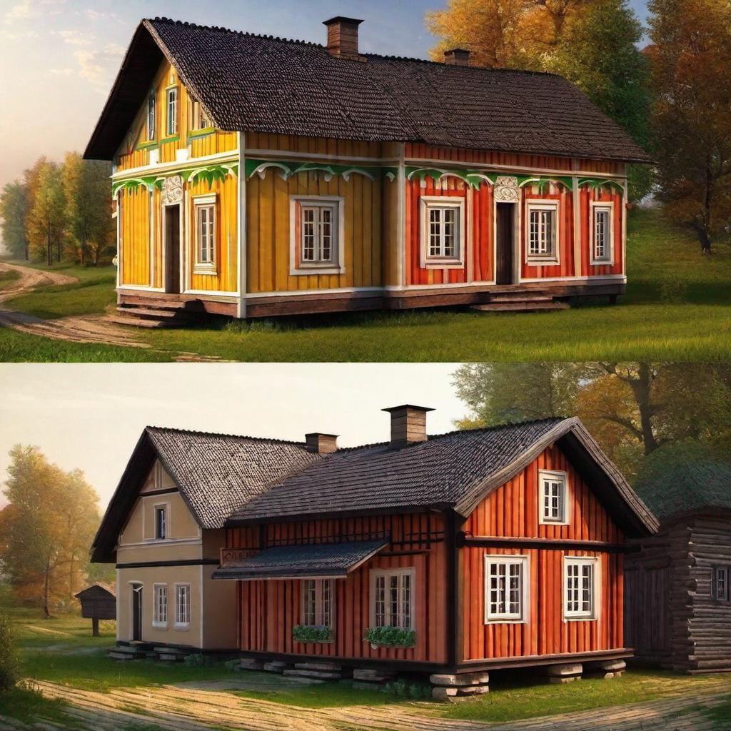 Traditional Volga German houses