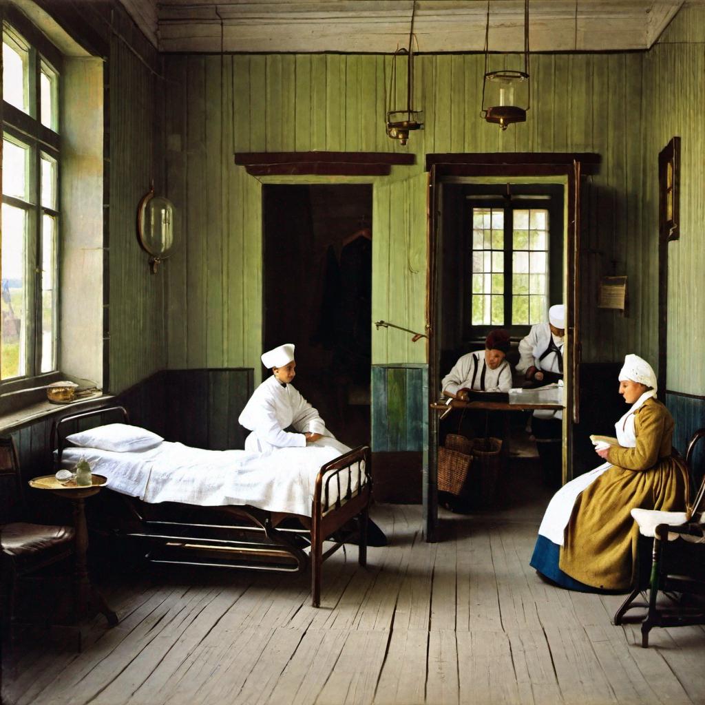 A hospital in the Volga region during the 19th century