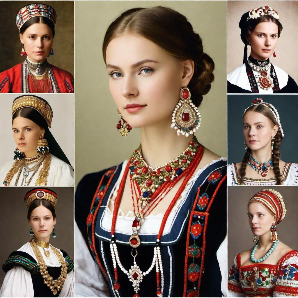 Traditional jewelry worn by Volga German women