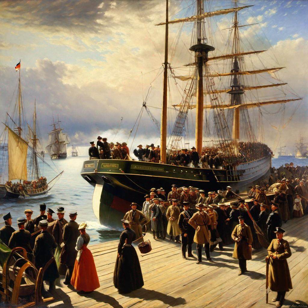 Volga Germans arriving in the Americas