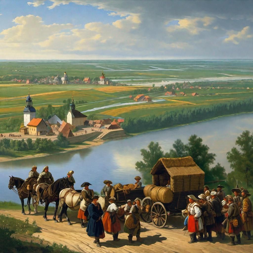 Germans migrating to the Volga region